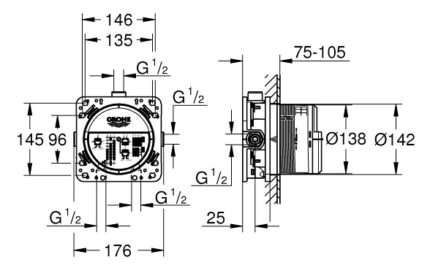 ban ve ky thuat bo am on nhiet grohe 35600000 smartbox universal