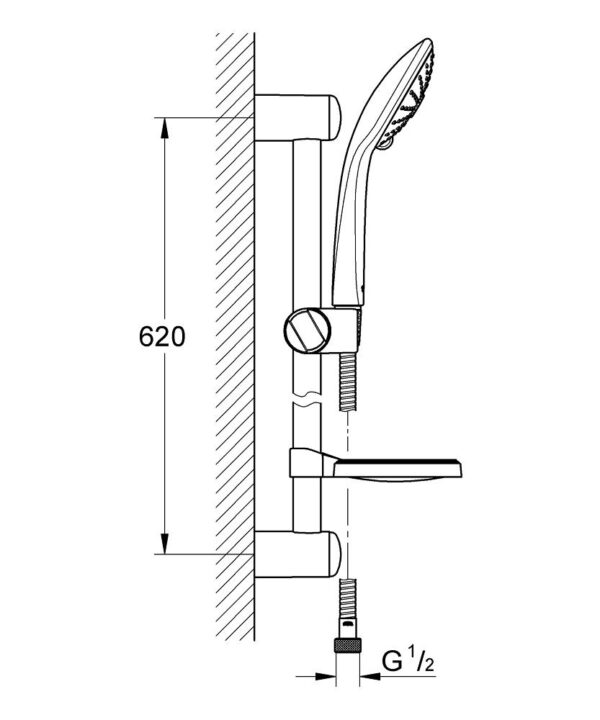 ban ve ky thuat bo sen va thanh treo grohe 27231001 euphoria masage