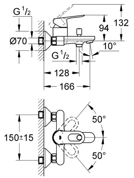 ban ve ky thuat bo tron sen bon tam bauloop grohe 32815000