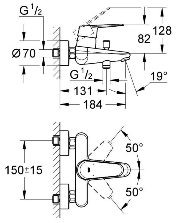 ban ve ky thuat bo tron sen bon tam eurodisc cosmo grohe 33390002