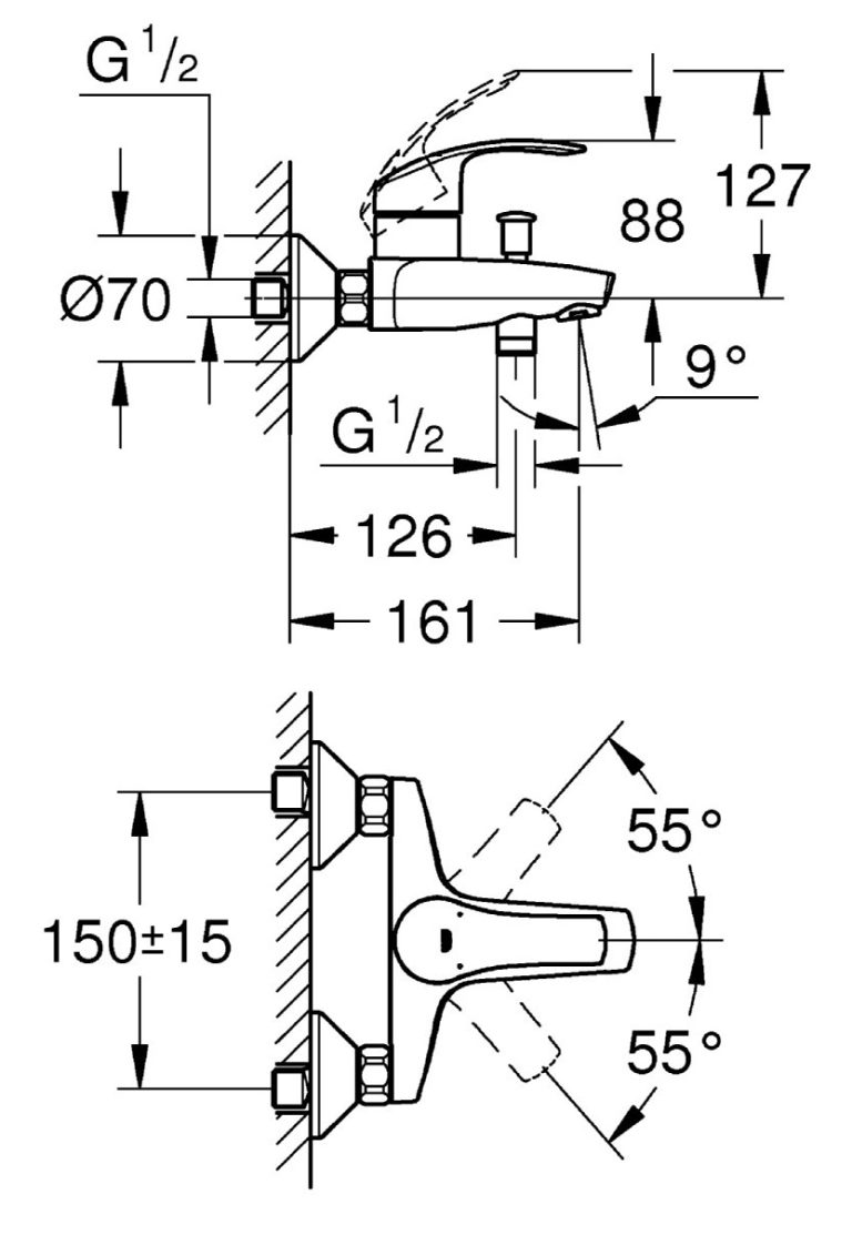 ban ve ky thuat bo tron sen bon tam eurosmart grohe 33300002