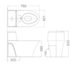 ban ve ky thuat bon cau 1 khoi american standard wp 2009 dong moda nap em