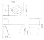 ban ve ky thuat bon cau 1 khoi american standard wp 2009 dong moda nap em