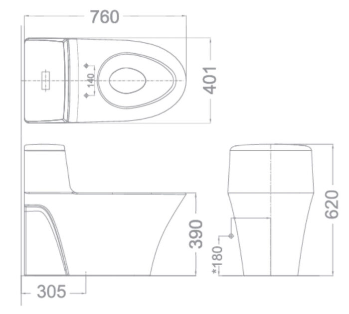 ban ve ky thuat bon cau 1 khoi american standard wp 2009 dong moda nap em