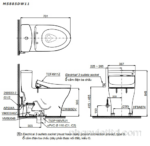 ban ve ky thuat bon cau toto ms885dw11 nap rua dien tu tu dong dong mo