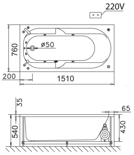 ban ve ky thuat bon tam dai caesar at0150lr 15m