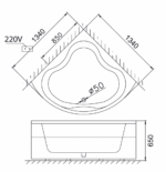 ban ve ky thuat bon tam goc caesar massage mt5133 13m