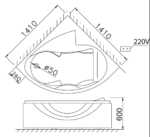 ban ve ky thuat bon tam goc massage caesar mt5140 14m co chan yem
