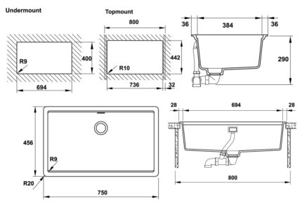 ban ve ky thuat chau rua bat da hafele hs20 gen1s80 57030500