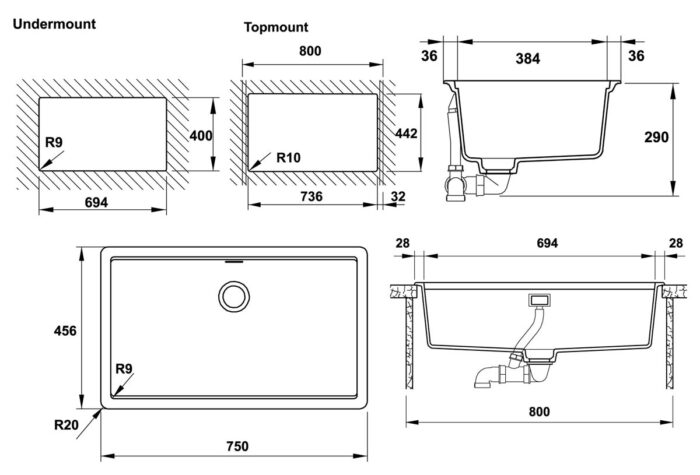 ban ve ky thuat chau rua bat da hafele hs20 gen1s80 57030500
