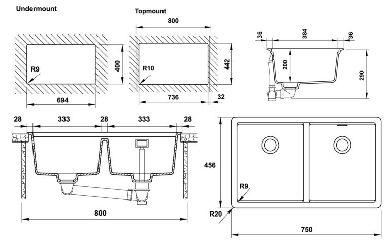 ban ve ky thuat chau rua bat da hafele hs20 gen2s80 57030310