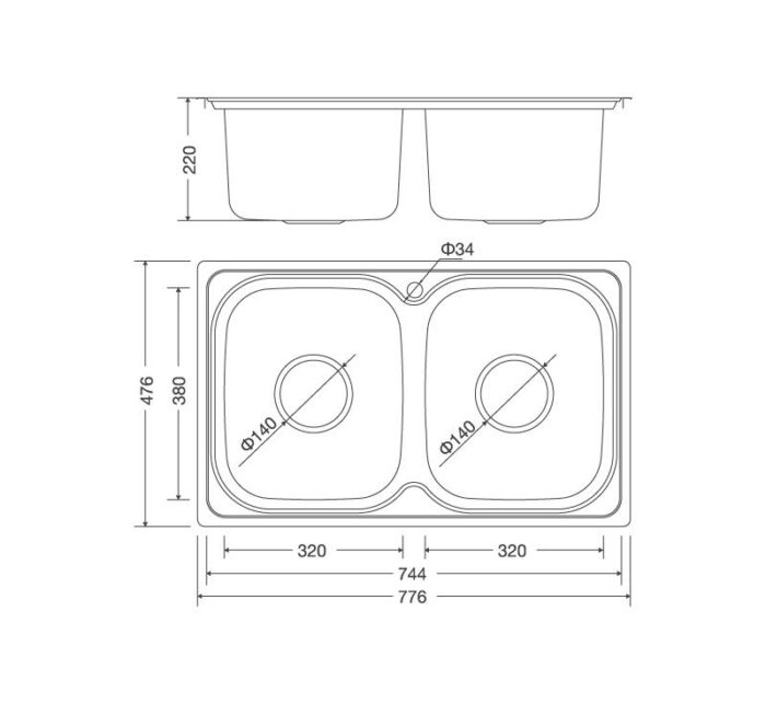 ban ve ky thuat chau rua bat inox malloca ms 1001 new