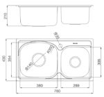 ban ve ky thuat chau rua bat inox malloca ms 1011p