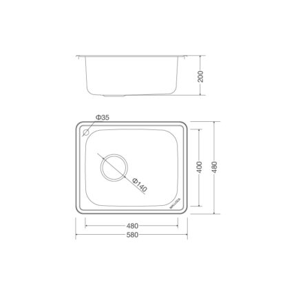 ban ve ky thuat chau rua bat inox malloca ms 1023
