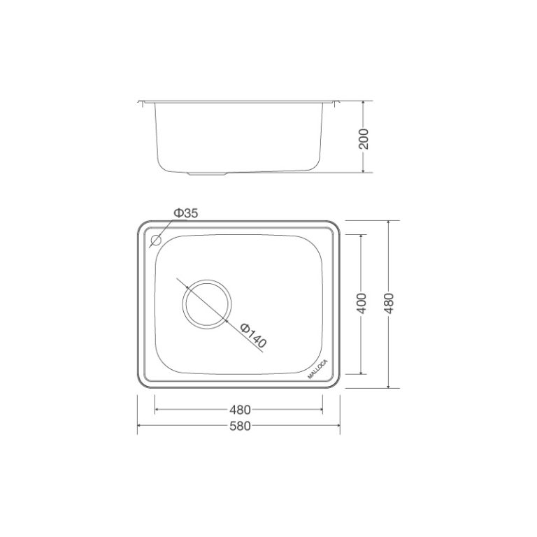ban ve ky thuat chau rua bat inox malloca ms 1023