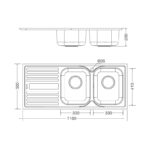 ban ve ky thuat chau rua bat inox malloca ms 1025l new