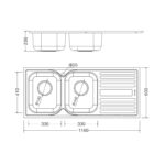 ban ve ky thuat chau rua bat inox malloca ms 1025r new