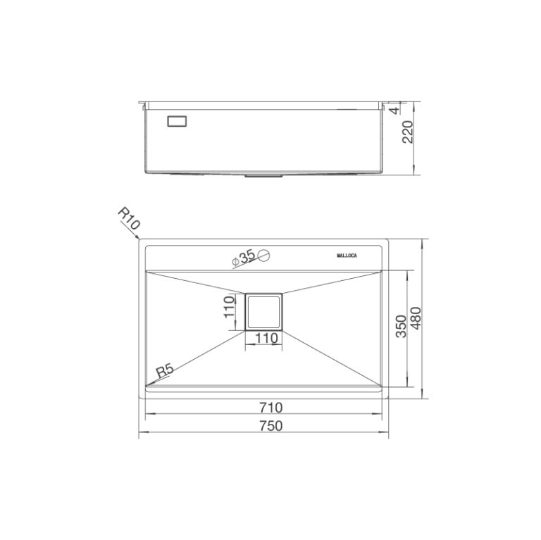 ban ve ky thuat chau rua bat inox malloca ms 6302t