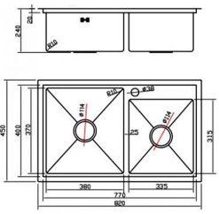 ban ve ky thuat chau rua bat inox roslerer rl04 688 nano lech duong ban 2 ho
