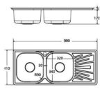 ban ve ky thuat chau rua bat inox son ha s100 2 ho 1 ban