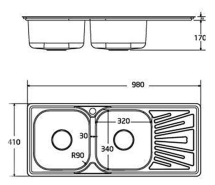 ban ve ky thuat chau rua bat inox son ha s100 2 ho 1 ban