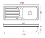 ban ve ky thuat chau rua bat inox son ha s79 1 ho 1 ban