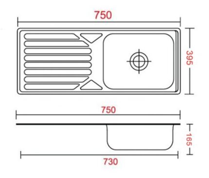 ban ve ky thuat chau rua bat inox son ha s79 1 ho 1 ban