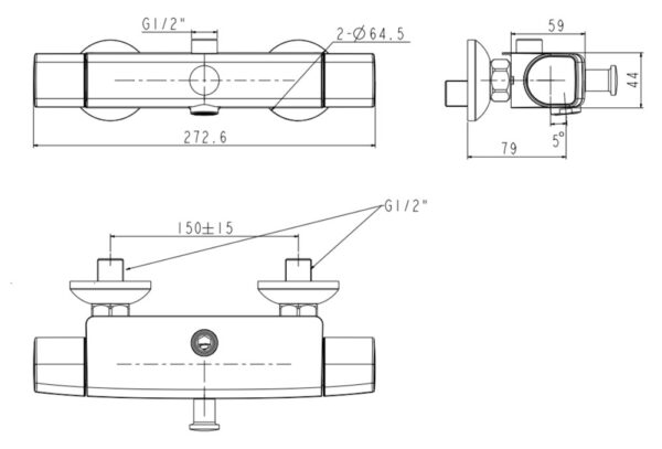 ban ve ky thuat cu tron sen cay american standard wf 0715 dong neo modern