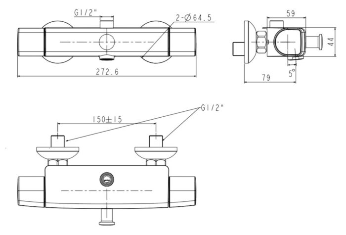 ban ve ky thuat cu tron sen cay american standard wf 0715 dong neo modern