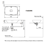 ban ve ky thuat lavabo toto pjs02w