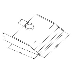 Bản vẽ kích thước Máy hút mùi CANZY CZ 2060B 60cm cổ điển