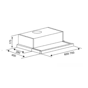 Bản vẽ kích thước Máy hút mùi CANZY CZ 6002 SYP 60cm âm tủ