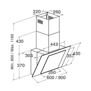 Bản Vẽ Kỹ Thuật Máy Hút Mùi Cata CERES XGBK 900