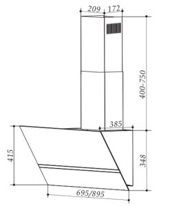 ban ve ky thuat may hut mui faster fs 3688ss 90