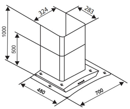 ban ve ky thuat may hut mui sevilla sv 328 70cm kinh cong
