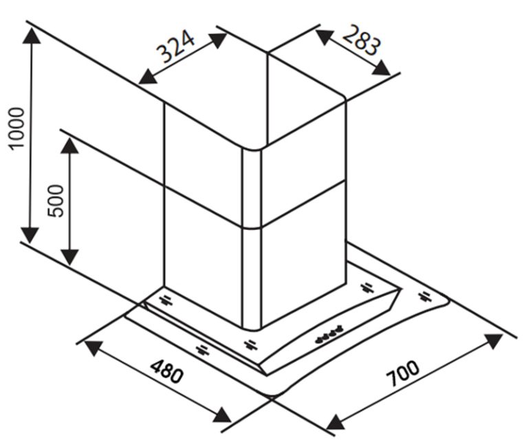 ban ve ky thuat may hut mui sevilla sv 328 70cm kinh cong