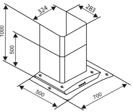ban ve ky thuat may hut mui sevilla sv 3388s1 70 70cm kinh cong