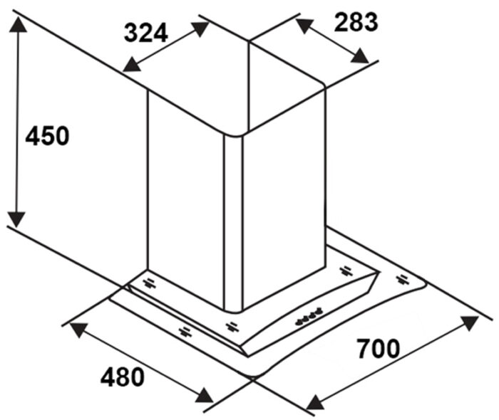 ban ve ky thuat may hut mui sevilla sv 355 70cm kinh cong