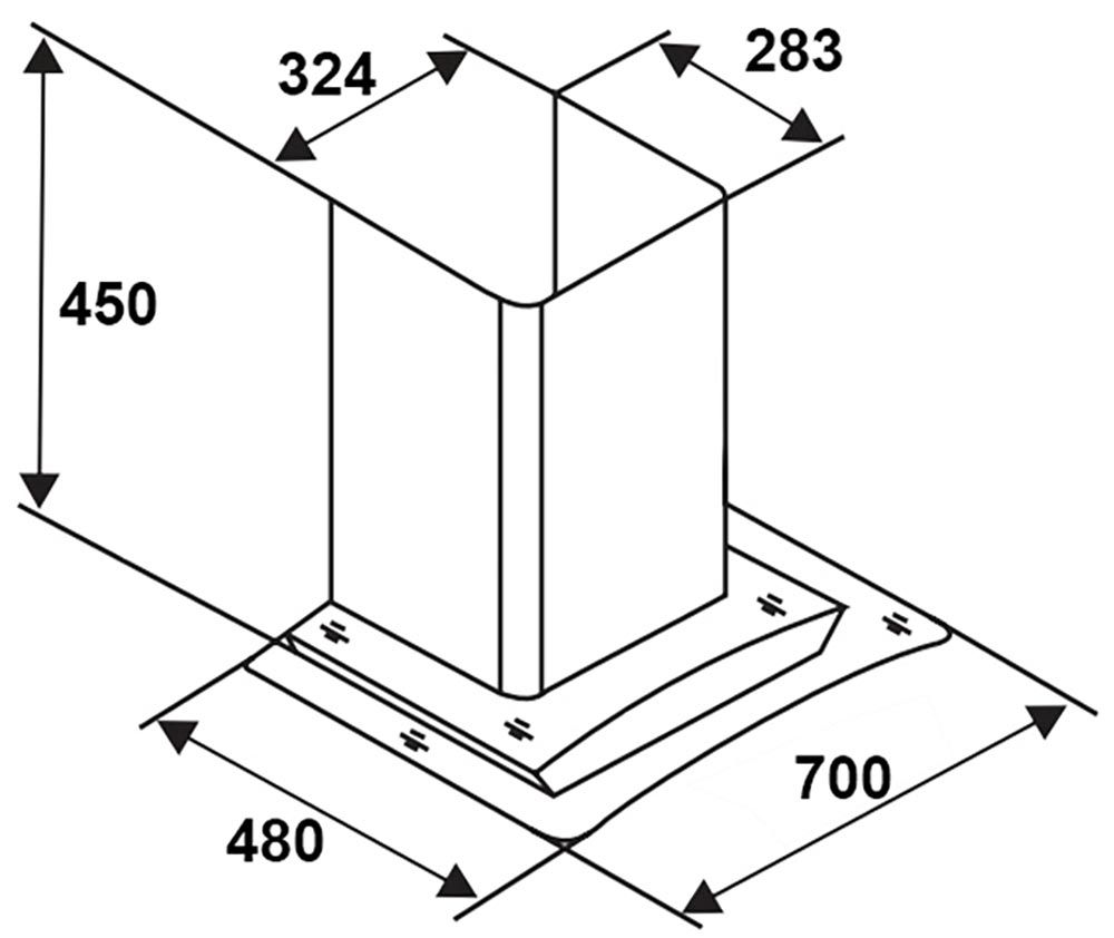 ban ve ky thuat may hut mui sevilla sv 470 70cm kinh cong