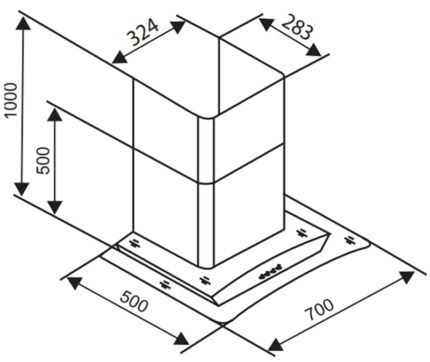 ban ve ky thuat may hut mui sevilla sv 670 70cm kinh cong