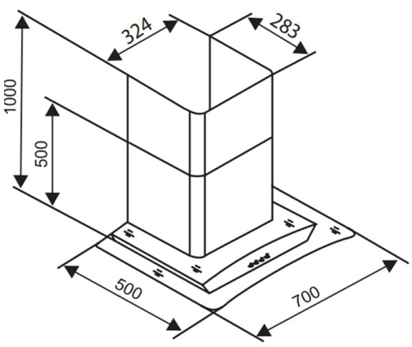 ban ve ky thuat may hut mui sevilla sv 670 70cm kinh cong