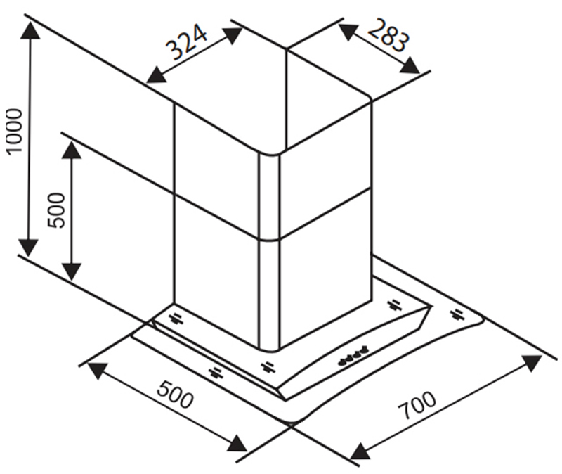 ban ve ky thuat may hut mui sevilla sv 670 70cm kinh cong