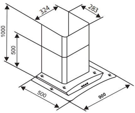 ban ve ky thuat may hut mui sevilla sv 690 90cm kinh cong