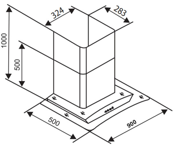 ban ve ky thuat may hut mui sevilla sv 690 90cm kinh cong