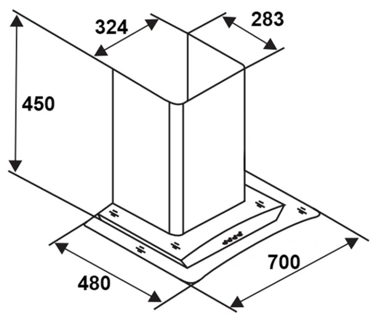 ban ve ky thuat may hut mui sevilla sv c105 70cm kinh cong