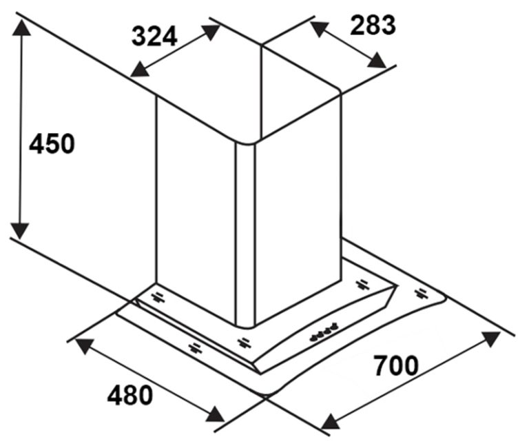 ban ve ky thuat may hut mui sevilla sv c107 70cm kinh cong
