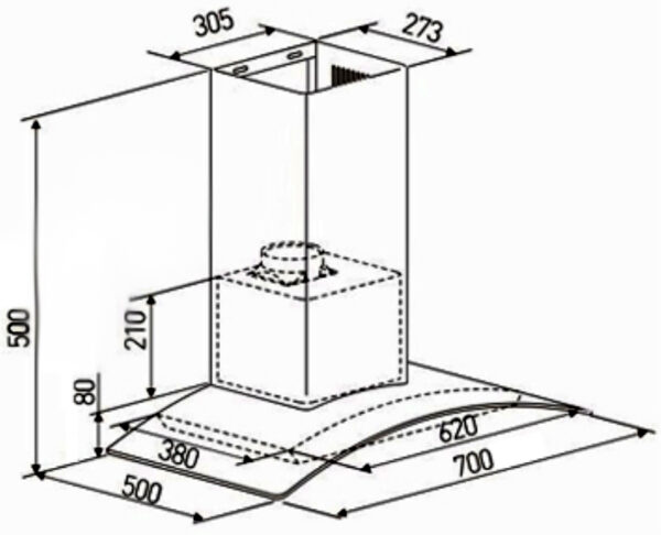 ban ve ky thuat may hut mui sevilla sv h360 70cm kinh cong