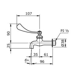 ban ve ky thuat toto voi nuoc t23bq13n