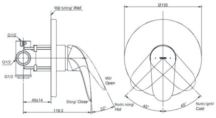 ban ve ky thuat van dieu chinh tbs03303b toto
