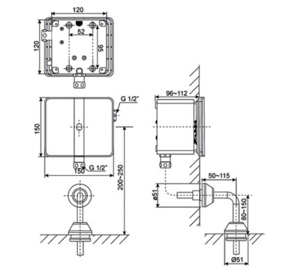 ban ve ky thuat van xa tieu cam ung american standard wf 8614 am tuong dung dien 2